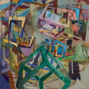 Chaotic Pendel, 120 x 120 cm, Eggtempera/Oil on muslin, 2014